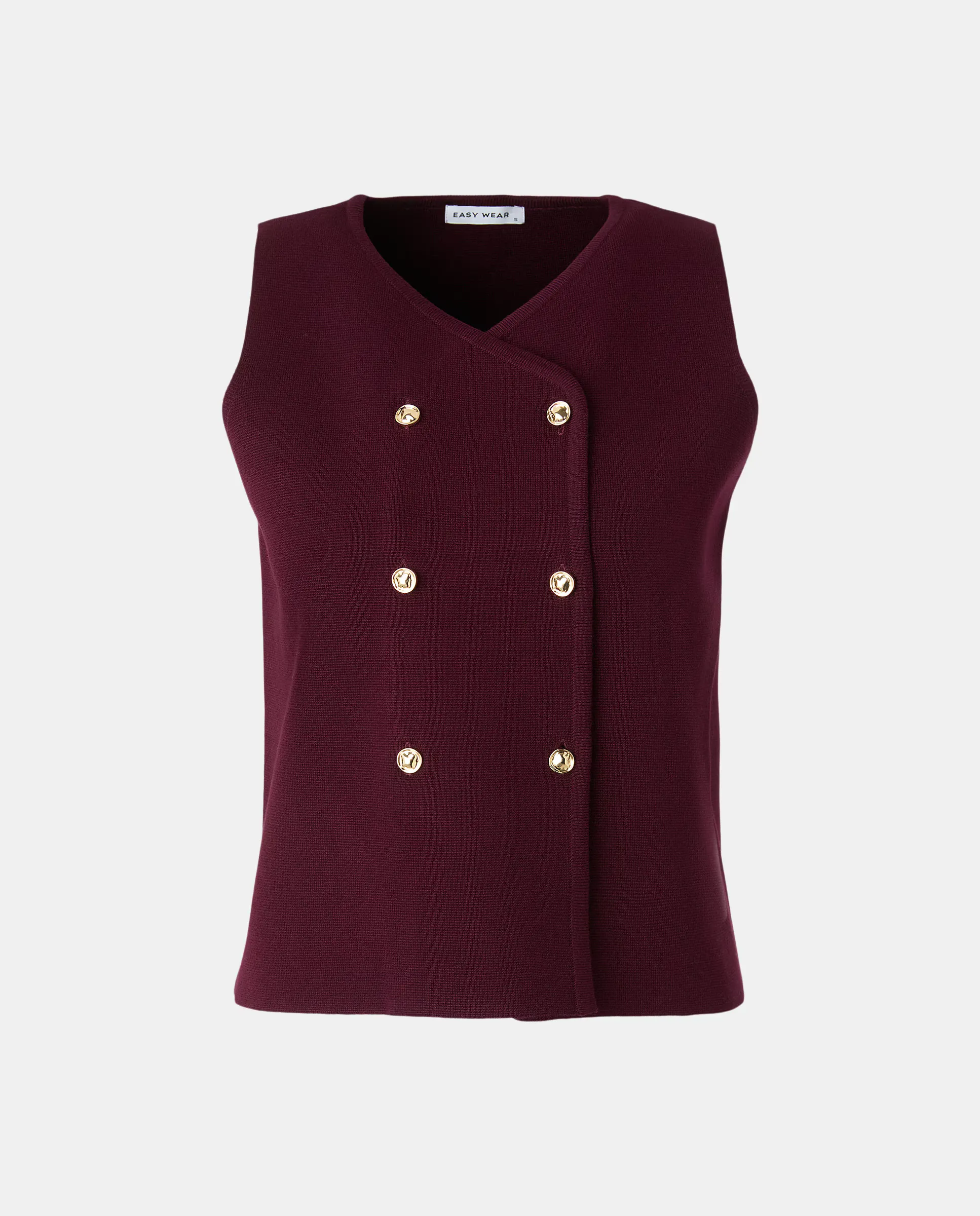Женский вязаный жилет на пуговицах Easy Wear, бордовый
Женский вязаный жилет на пуговицах Easy Wear, бордовый