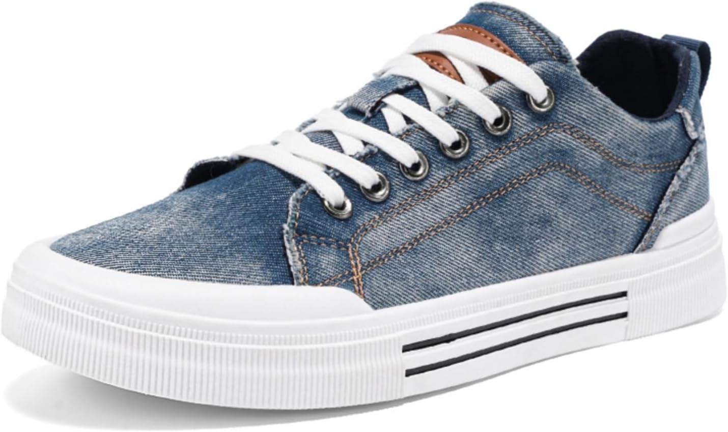 Мужские джинсовые кеды низкие с повседневной шнуровкой, контрастной строчкой и петелькой на пятке, винтажный эффект стирки, противоскользящая резиновая подошва для городской жизни, доступны в синем и черном цветах Kelibasi
Мужские джинсовые кеды низкие с повседневной шнуровкой, контрастной строчкой и петелькой на пятке, винтажный эффект стирки, противоскользящая резиновая подошва для городской жизни, доступны в синем и черном цветах Kelibasi