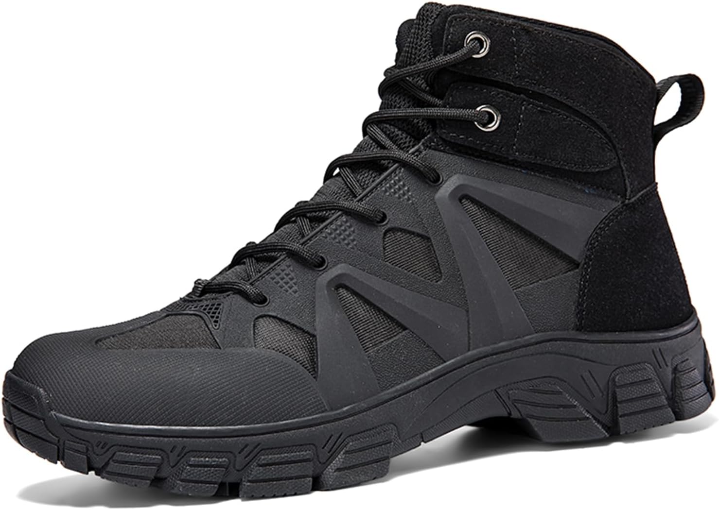 Мужские высокие тактические ботинки на шнуровке с дышащими сетчатыми кожаными вставками, усиленным носком, массивной подошвой, нескользящей резиновой подошвой и поддержкой щиколотки для походов, треккинга и кемпинга на открытом воздухе Tengfeifl...
Мужские высокие тактические ботинки на шнуровке с дышащими сетчатыми кожаными вставками, усиленным носком, массивной подошвой, нескользящей резиновой подошвой и поддержкой щиколотки для походов, треккинга и кемпинга на открытом воздухе Tengfeifl...
