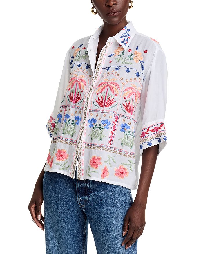 Рубашка с рукавом кимоно Johnny Was, белый
Рубашка с рукавом кимоно Johnny Was, белый