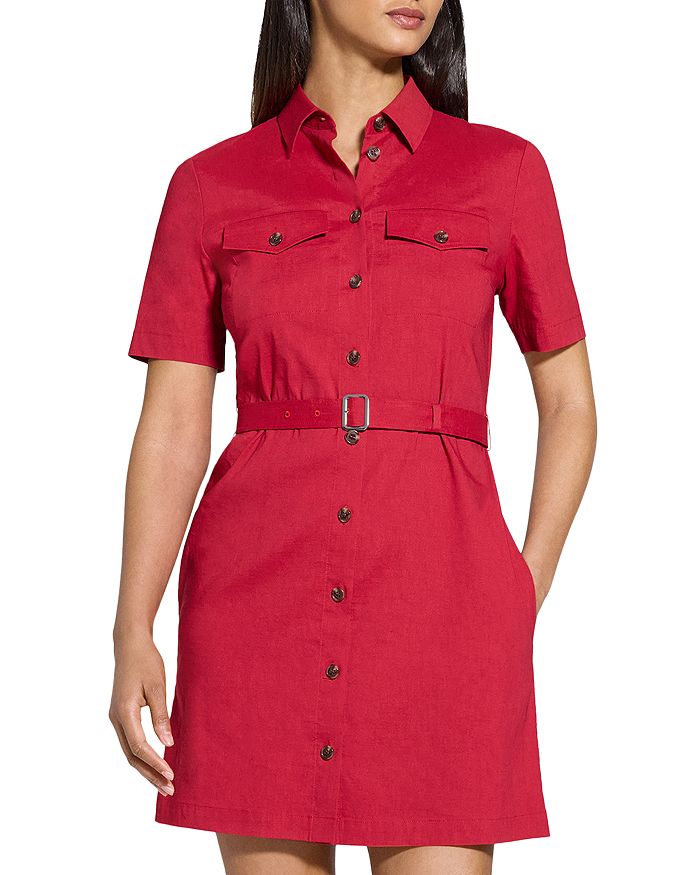 Льняное милитари мини-платье Theory, красный
Льняное милитари мини-платье Theory, красный
