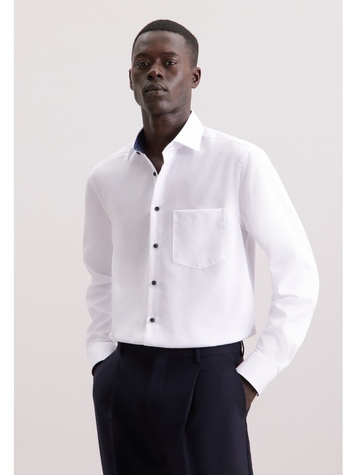 Деловая рубашка, стандартного размера, белого цвета Seidensticker
Деловая рубашка, стандартного размера, белого цвета Seidensticker