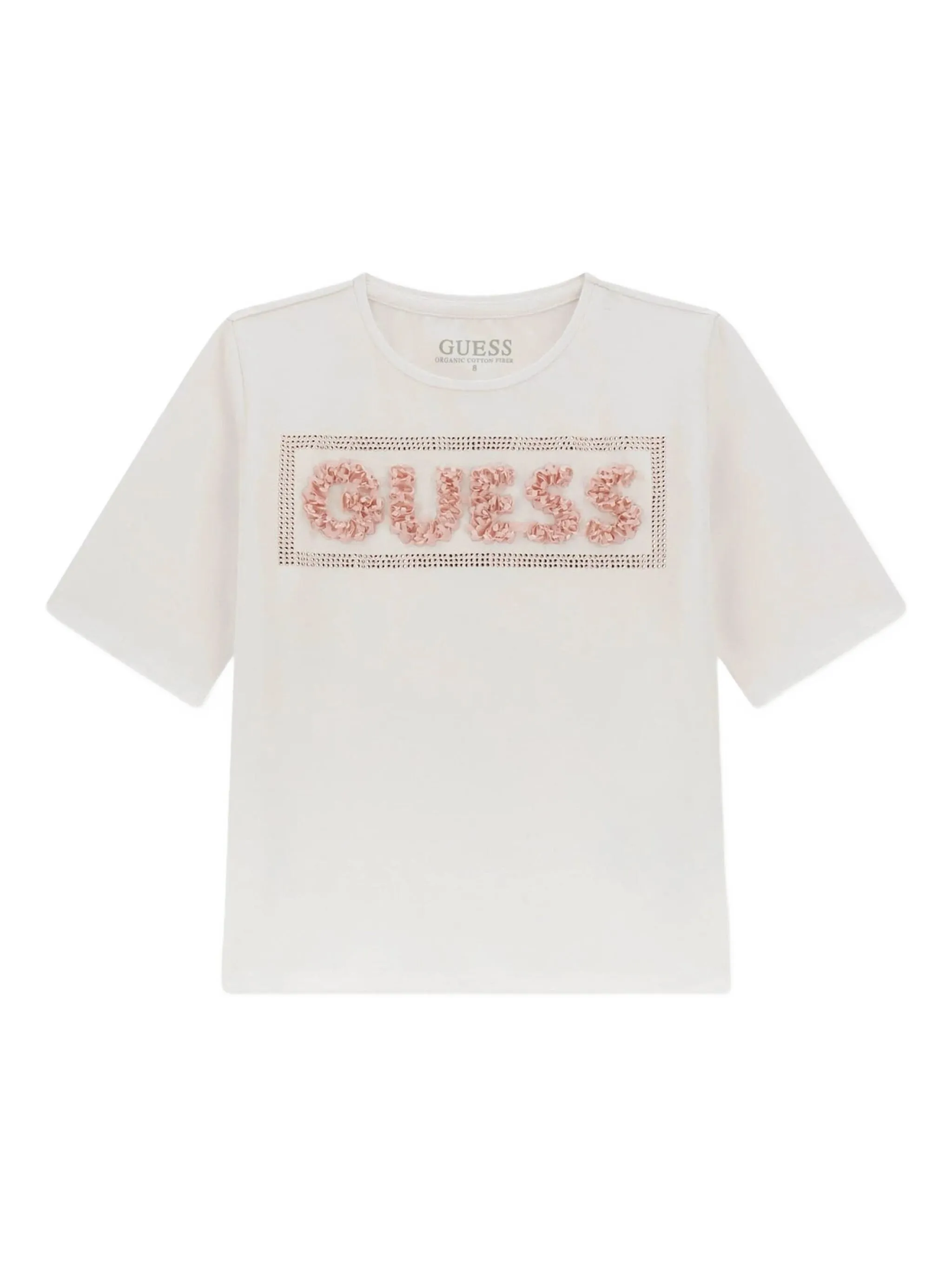 Футболка с логотипом, украшенным блестками Guess Kids, белый
Футболка с логотипом, украшенным блестками Guess Kids, белый