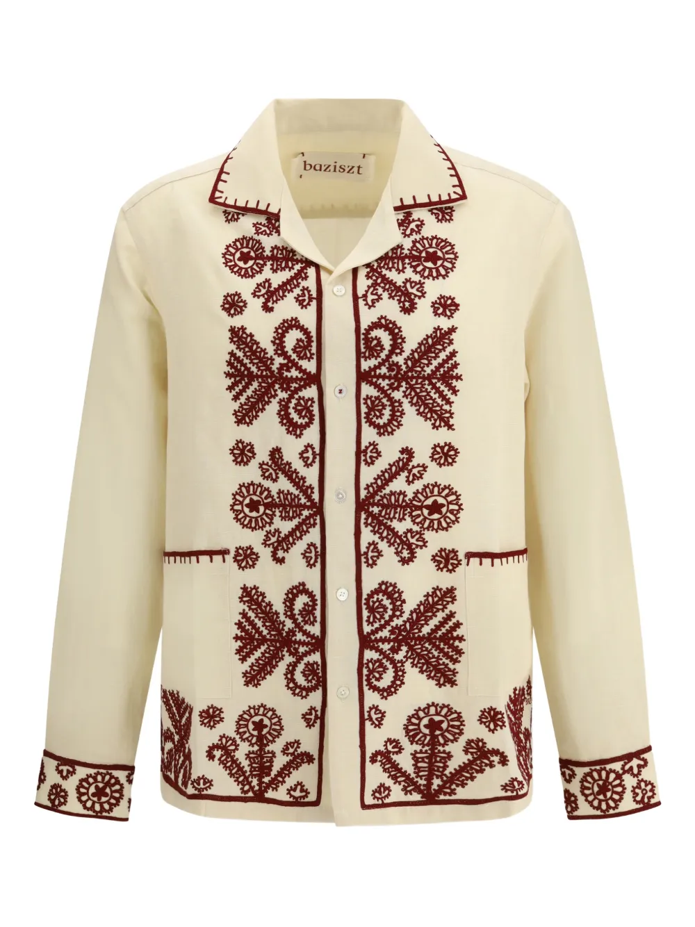 Рубашка с вышивкой "Папоротник" Baziszt, нейтральный
Рубашка с вышивкой "Папоротник" Baziszt, нейтральный