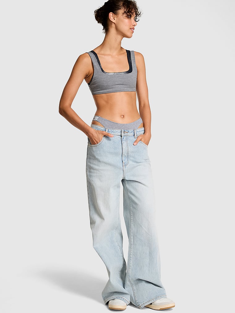 Бюстгальтер Relay с квадратным вырезом и двойной чашкой Pink, серый
Бюстгальтер Relay с квадратным вырезом и двойной чашкой Pink, серый