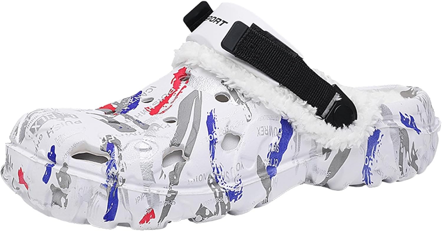 Застежки с подкладкой: мужские садовые туфли с искусственным мехом, зимние теплые хлопковые тапочки, пушистые уютные домашние тапочки для дома и улицы Frtubop, белый
Застежки с подкладкой: мужские садовые туфли с искусственным мехом, зимние теплые хлопковые тапочки, пушистые уютные домашние тапочки для дома и улицы Frtubop, белый