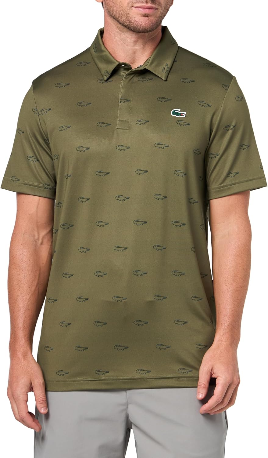 Lacoste мужская поло для гольфа Regular Fit с защитой от ультрафиолета, Olive & Sinople
Lacoste мужская поло для гольфа Regular Fit с защитой от ультрафиолета, Olive & Sinople