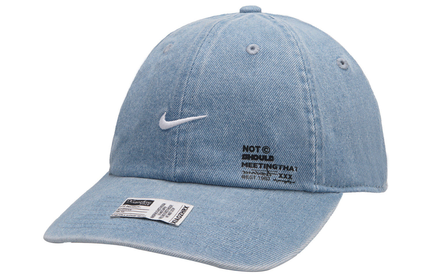 Nike Хлопковая бейсболка унисекс синяя
Nike Хлопковая бейсболка унисекс синяя