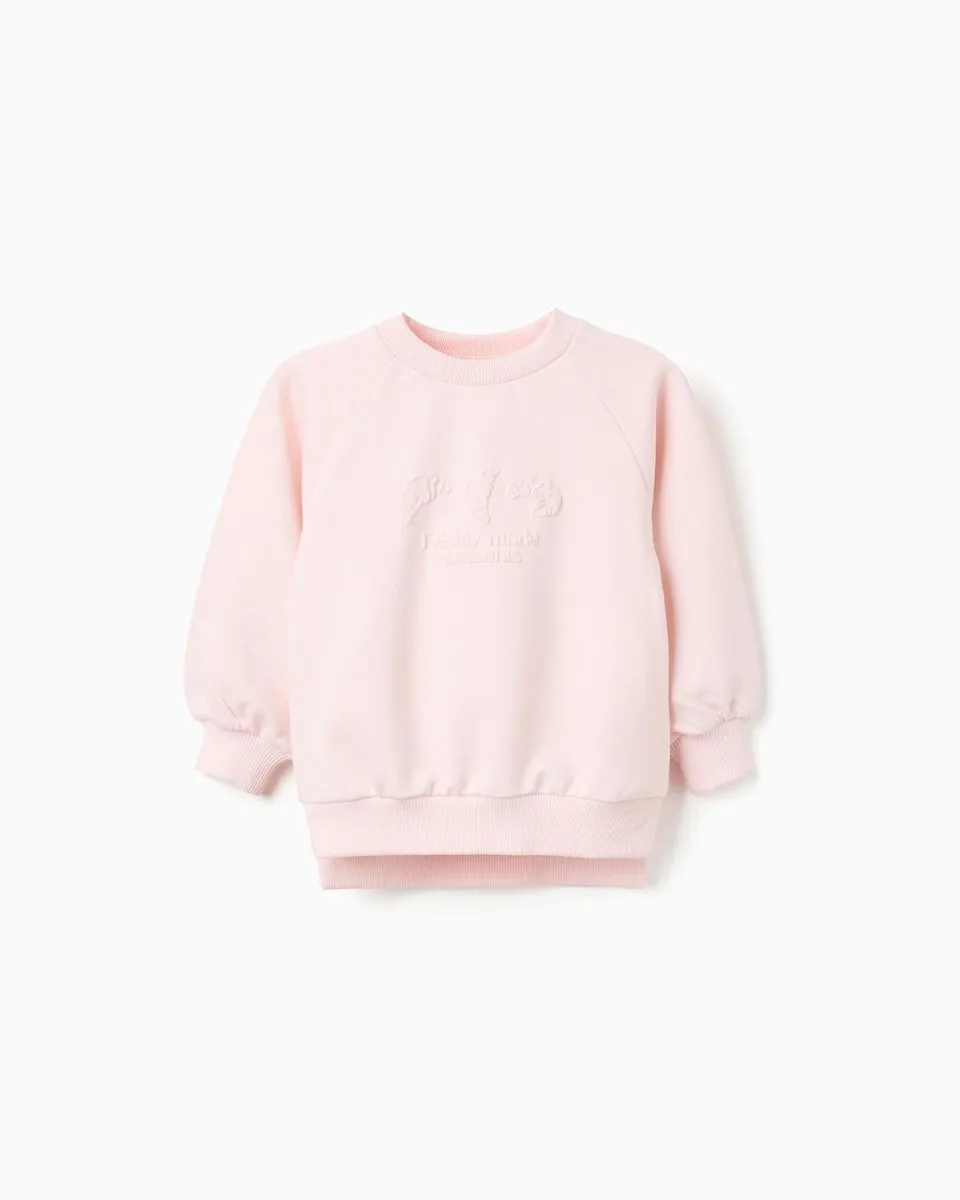 Толстовка для девочки, 100% хлопок с рельефным принтом Zippy, светло-розовый
Толстовка для девочки, 100% хлопок с рельефным принтом Zippy, светло-розовый