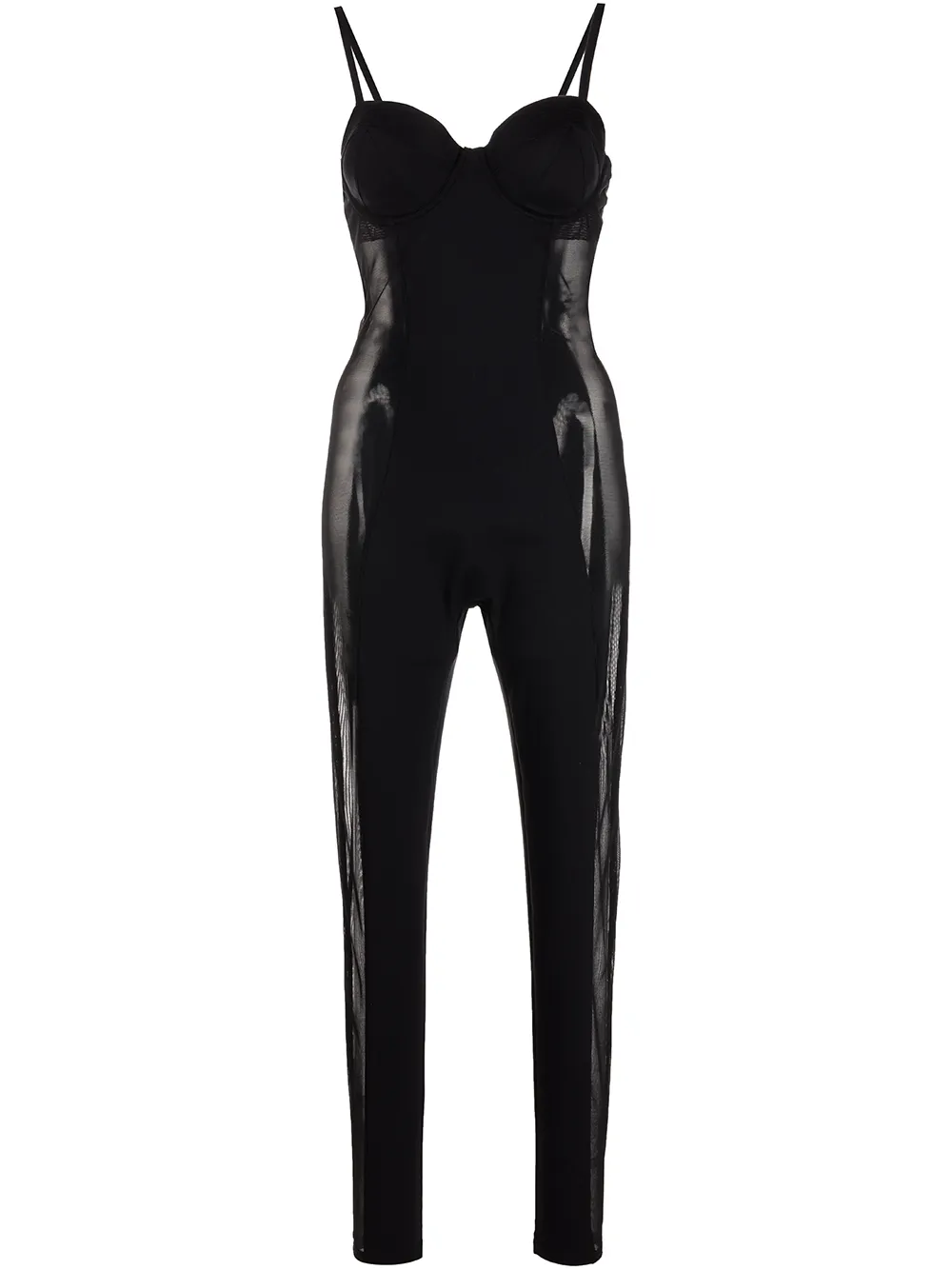 Комбинезон с сетчатыми вставками Fleur Du Mal, черный
Комбинезон с сетчатыми вставками Fleur Du Mal, черный