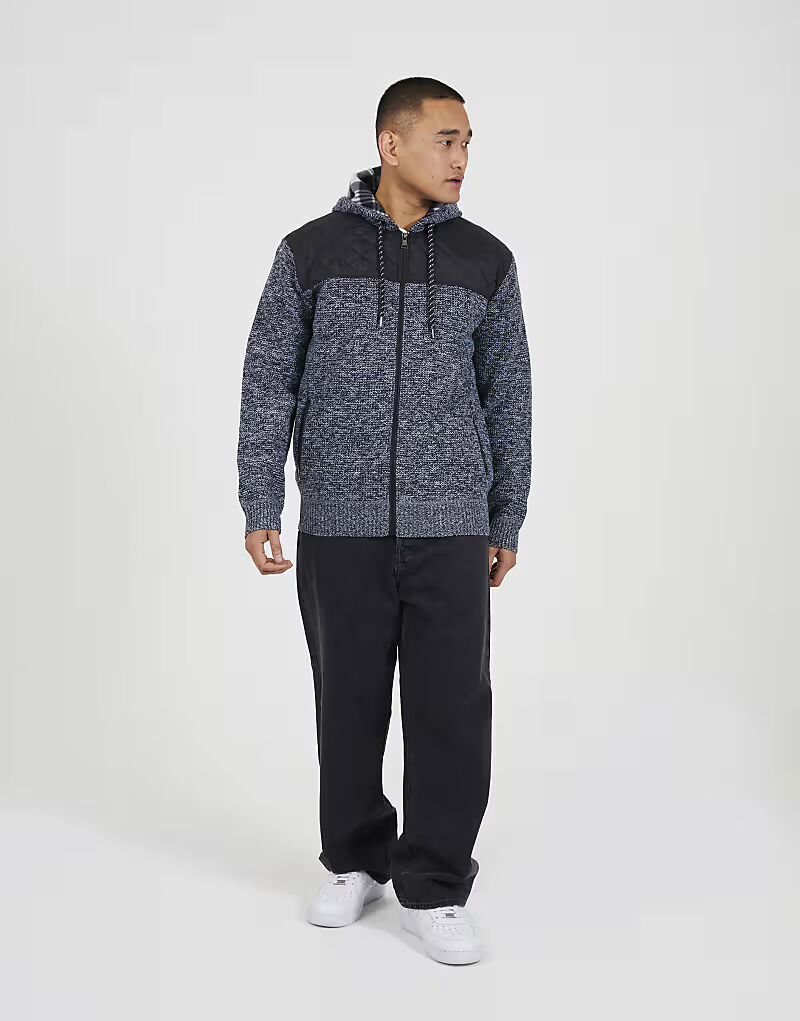 Толстовка на молнии с контрастной вставкой черного цвета Brave Soul
Толстовка на молнии с контрастной вставкой черного цвета Brave Soul