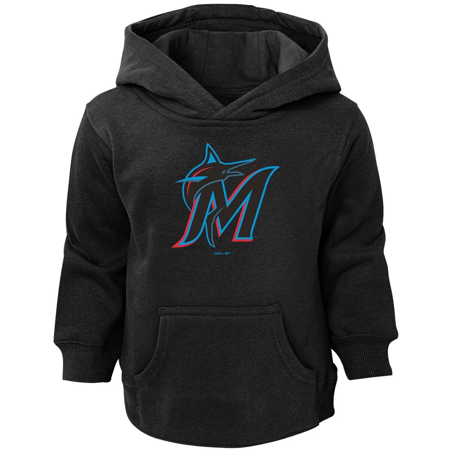 Черный пуловер с капюшоном с логотипом для малышей Miami Marlins Primary Outerstuff
Черный пуловер с капюшоном с логотипом для малышей Miami Marlins Primary Outerstuff