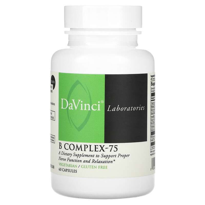 DaVinci Laboratories, B Complex-75, 60 капсул
DaVinci Laboratories, B Complex-75, 60 капсул