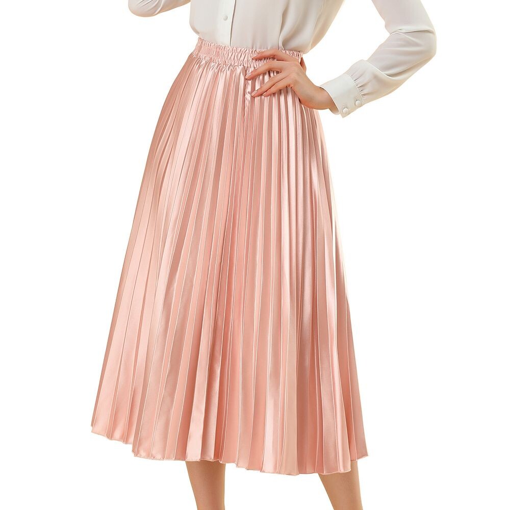 Женская блестящая плиссированная юбка-миди металлик с эластичной резинкой на талии ALLEGRA K, розовый
Женская блестящая плиссированная юбка-миди металлик с эластичной резинкой на талии ALLEGRA K, розовый