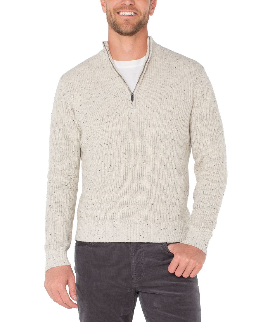 Мужской свитер Donegal Rib с застежкой-молнией на четверть длины Liverpool Los Angeles, Cream
Мужской свитер Donegal Rib с застежкой-молнией на четверть длины Liverpool Los Angeles, Cream
