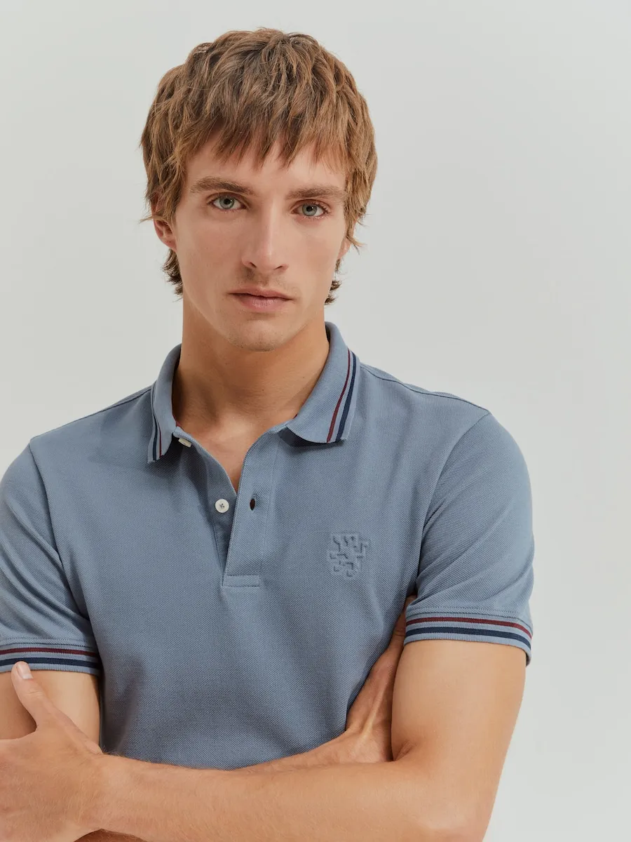 Поло пике с узким кроем для мужчин в полоску Lion of Porches, синий
Поло пике с узким кроем для мужчин в полоску Lion of Porches, синий