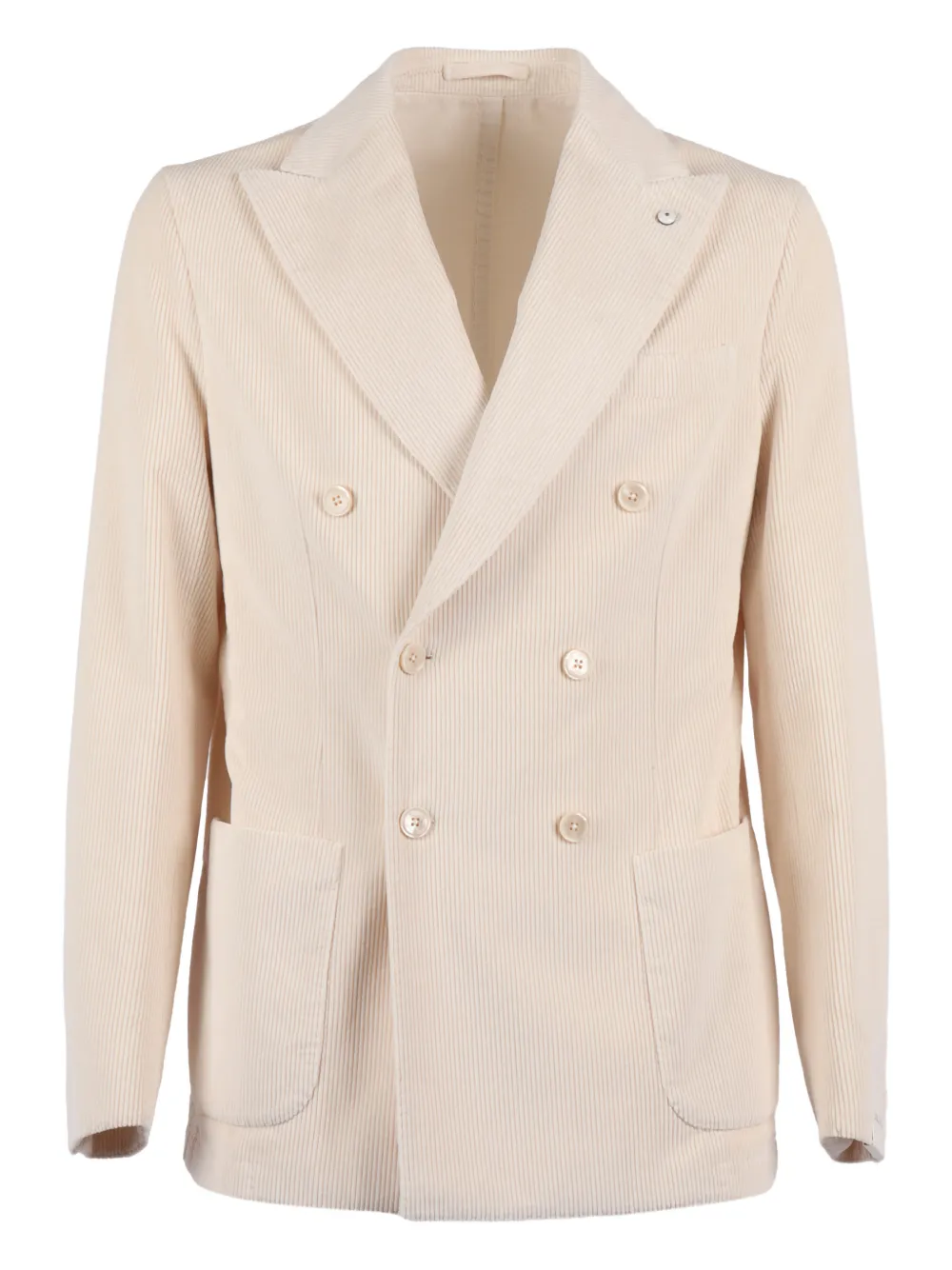 Двубортный пиджак из вельвета L.B.M. 1911, нейтральный
Двубортный пиджак из вельвета L.B.M. 1911, нейтральный