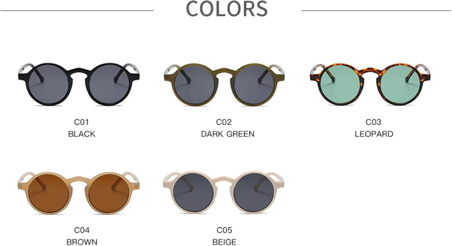 Солнцезащитные очки с защитой от УФ-излучения UV400 | Маленькая круглая оправа | Для женщин и мужчин, для занятий спортом на открытом воздухе и вождения DSVIGF, Beige
Солнцезащитные очки с защитой от УФ-излучения UV400 | Маленькая круглая оправа | Для женщин и мужчин, для занятий спортом на открытом воздухе и вождения DSVIGF, Beige