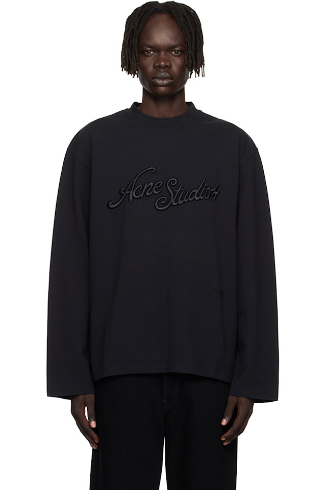 Acne Studios Черная футболка свободного кроя с логотипом
Acne Studios Черная футболка свободного кроя с логотипом