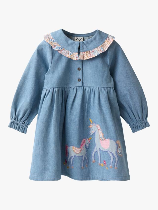 Детское джинсовое платье с рюшами JoJo Maman Bébé, Blue/Pink
Детское джинсовое платье с рюшами JoJo Maman Bébé, Blue/Pink