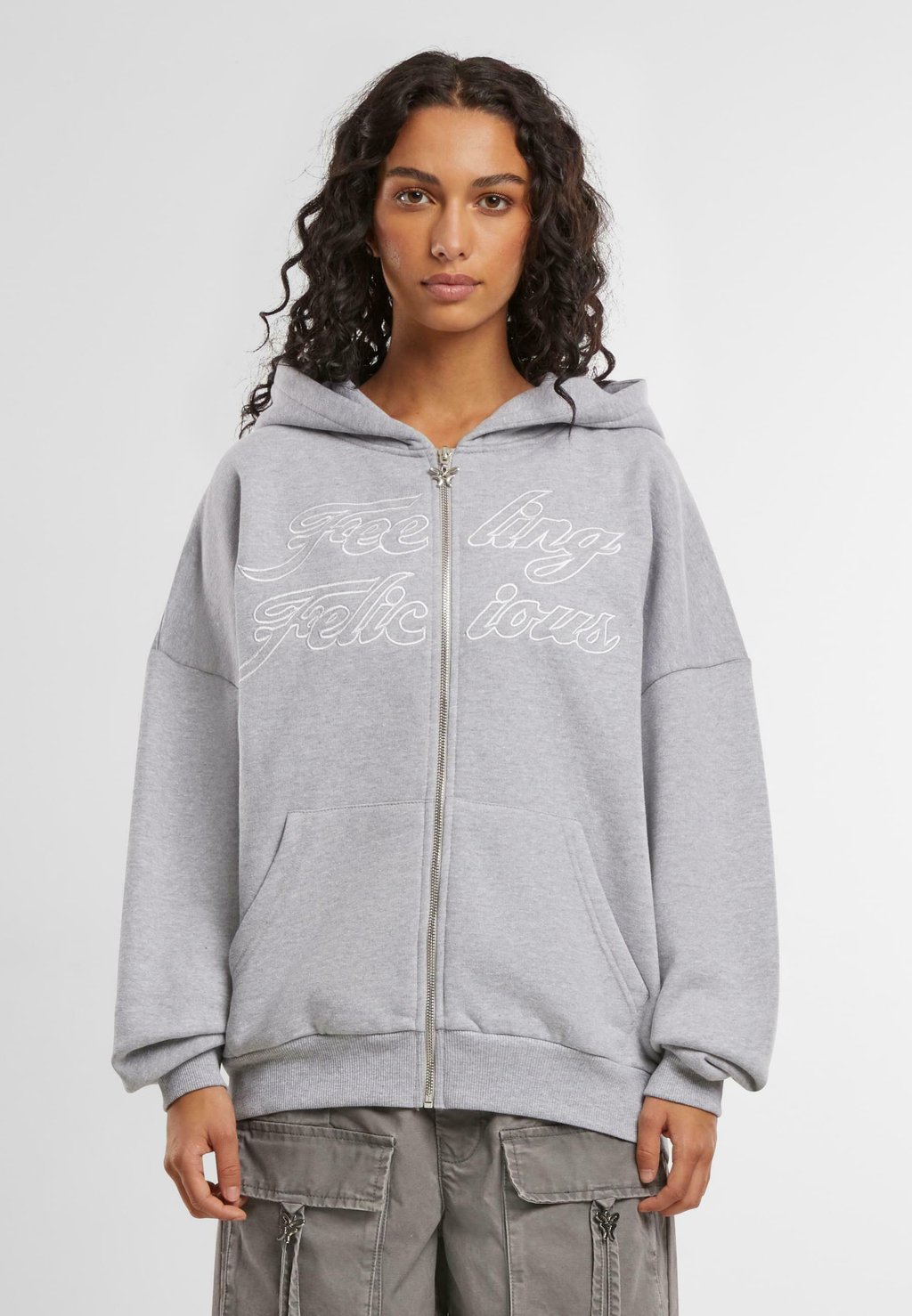 Толстовка на молнии FELICIOUS, серый
Толстовка на молнии FELICIOUS, серый