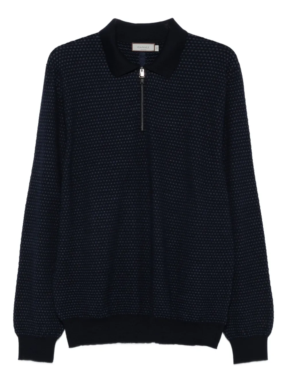 Рубашка поло с воротником на молнии Canali, синий
Рубашка поло с воротником на молнии Canali, синий