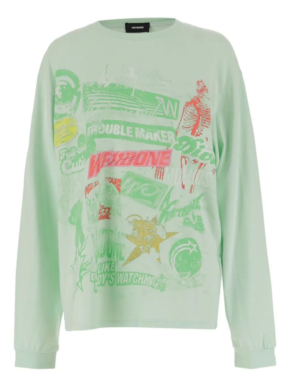 Хлопковая футболка We11done, зеленый
Хлопковая футболка We11done, зеленый