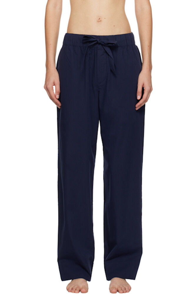 Пижамные брюки из темно-синего поплина Tekla
Пижамные брюки из темно-синего поплина Tekla