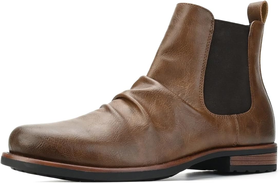 Мужские ботинки челси, повседневные ботинки, ботинки без шнурков до щиколотки Weooar, коричневый
Мужские ботинки челси, повседневные ботинки, ботинки без шнурков до щиколотки Weooar, коричневый