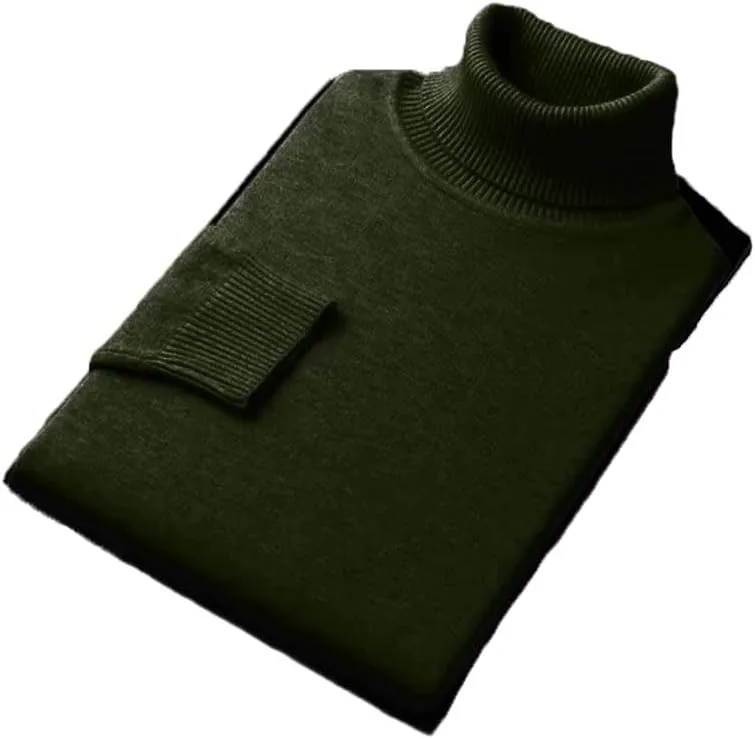 Мужской свитер с длинным рукавом и высоким воротником
Мужской свитер с длинным рукавом и высоким воротником