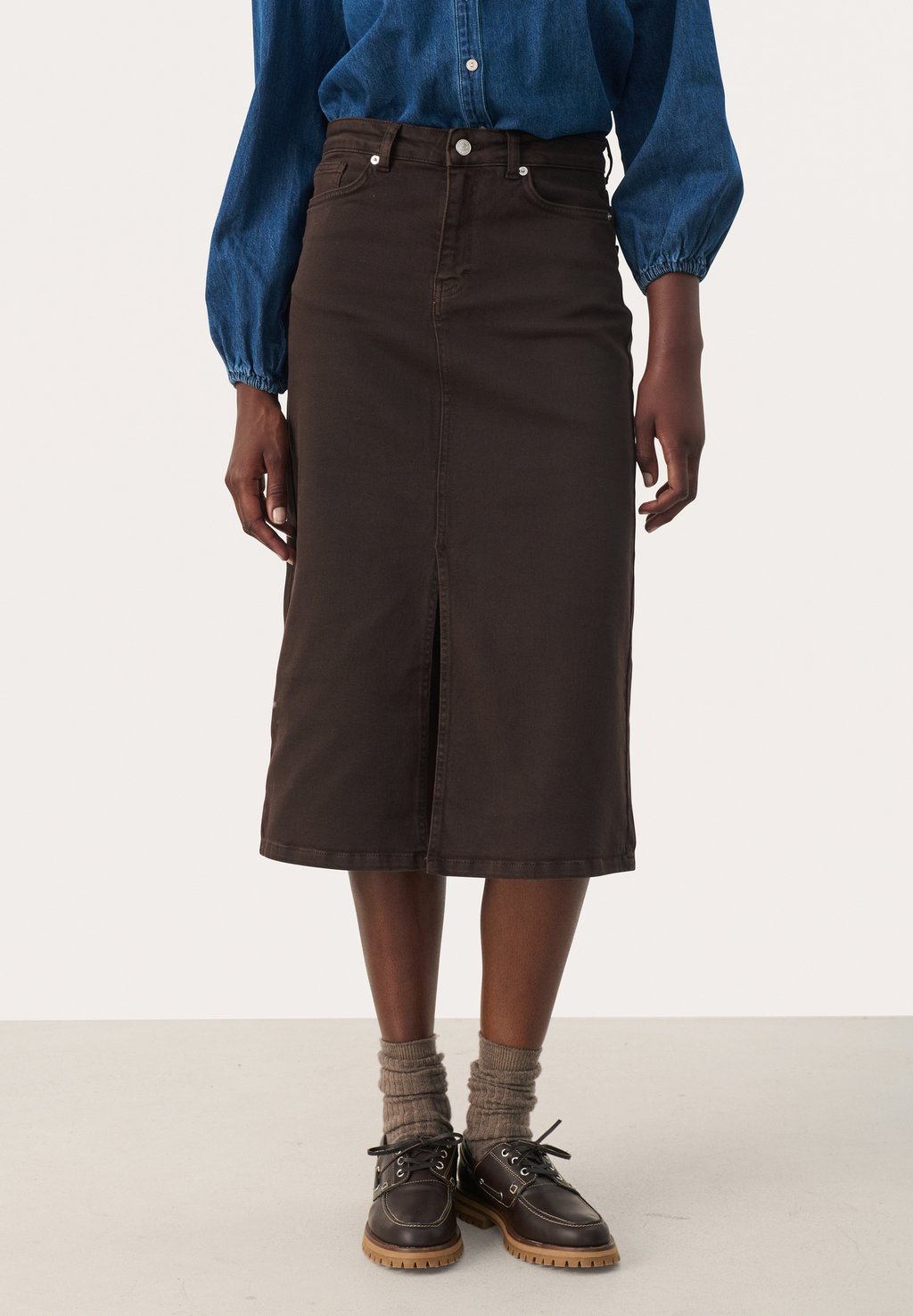 Юбка из денима DILINE SK Part Two, темно-коричневый
Юбка из денима DILINE SK Part Two, темно-коричневый