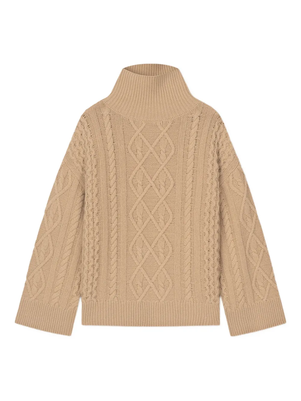 Свитер фактурной вязки с высоким воротником Aeron, нейтральный
Свитер фактурной вязки с высоким воротником Aeron, нейтральный