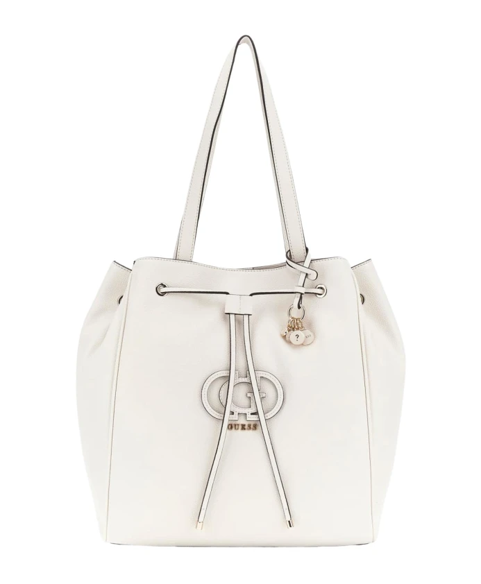 Белая сумка-шоппер на завязках Guess, белый
Белая сумка-шоппер на завязках Guess, белый