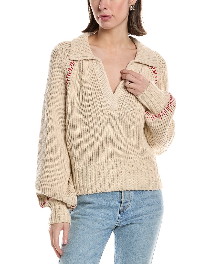 HUDSON Jeans Воротниковый шерстяной пуловер, белый
HUDSON Jeans Воротниковый шерстяной пуловер, белый