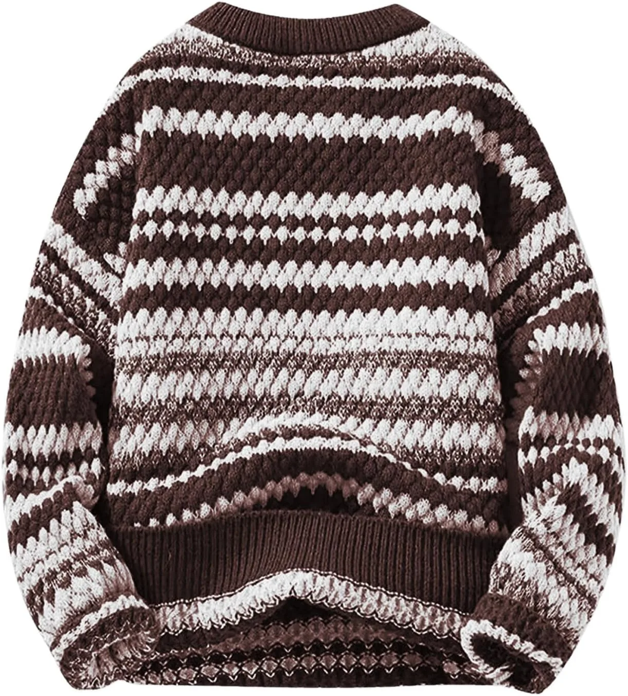 Унисекс свитер с цветными блоками, объемная вязка и длинные рукава
Унисекс свитер с цветными блоками, объемная вязка и длинные рукава