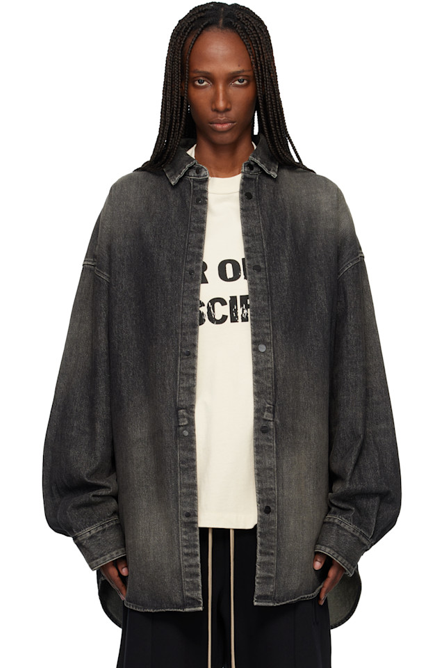 Fear Of God Черная джинсовая рубашка на кнопках
Fear Of God Черная джинсовая рубашка на кнопках
