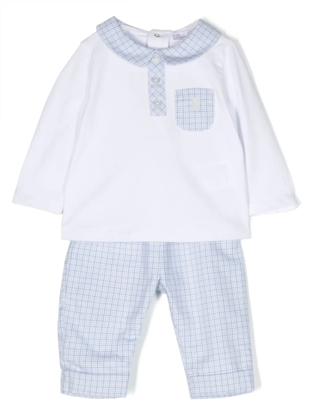 Комплект из топа и брюк в клетку Patachou, синий
Комплект из топа и брюк в клетку Patachou, синий