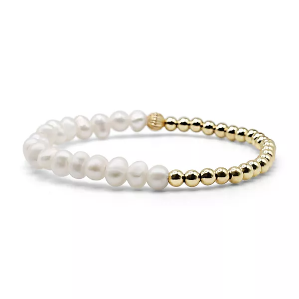 Не тускнеющий эластичный браслет из позолоченных шариков диаметром 4 мм и пресноводного жемчуга Bowood Lane, gold
Не тускнеющий эластичный браслет из позолоченных шариков диаметром 4 мм и пресноводного жемчуга Bowood Lane, gold