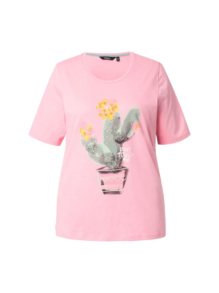 Футболка Ulla Popken, розовый 
Футболка Ulla Popken, розовый