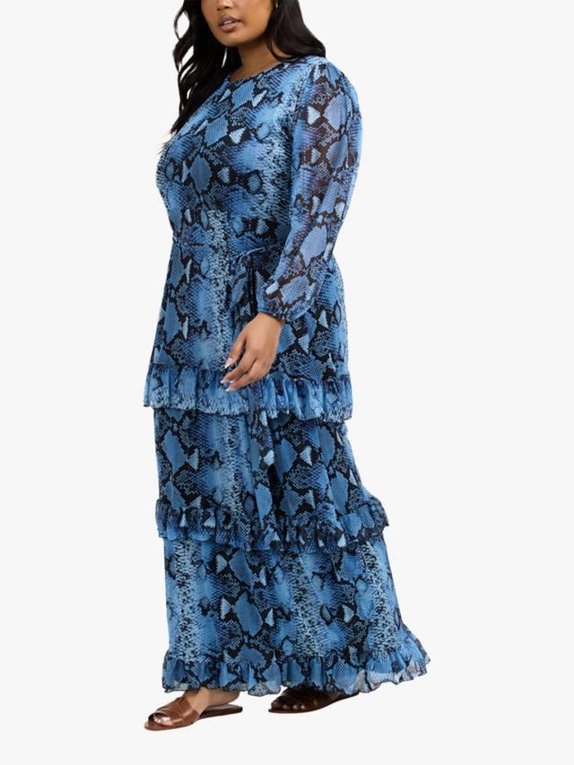 Платье макси с рюшами и змеиным принтом FASHION SZN Curve, Blue
Платье макси с рюшами и змеиным принтом FASHION SZN Curve, Blue