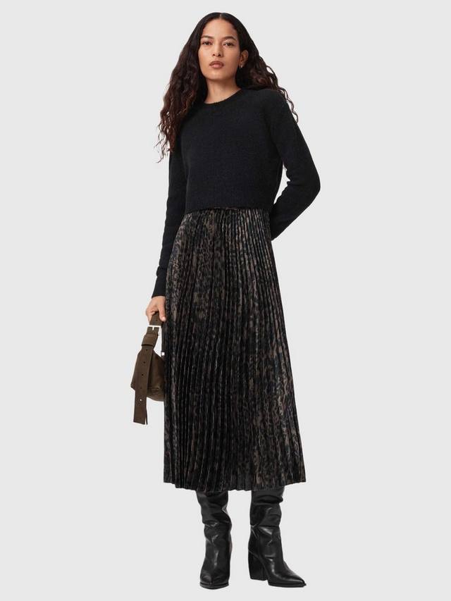 Evia 2-in-1 платье миди с длинными рукавами AllSaints, Black/Fango Green
Evia 2-in-1 платье миди с длинными рукавами AllSaints, Black/Fango Green