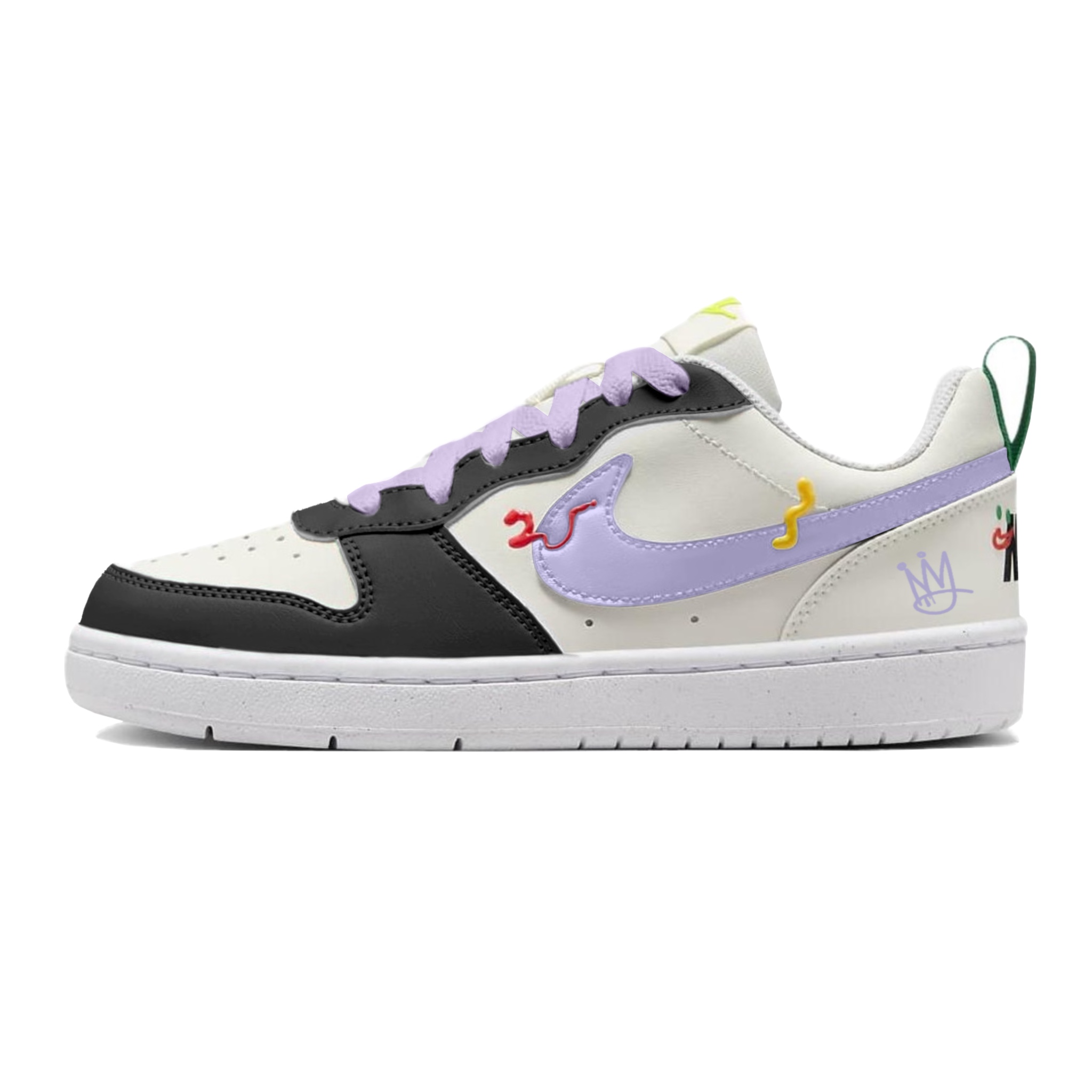 Низкие противоскользящие кроссовки Court Borough для скейтбординга для детей и подростков Nike, черный 
Низкие противоскользящие кроссовки Court Borough для скейтбординга для детей и подростков Nike, черный