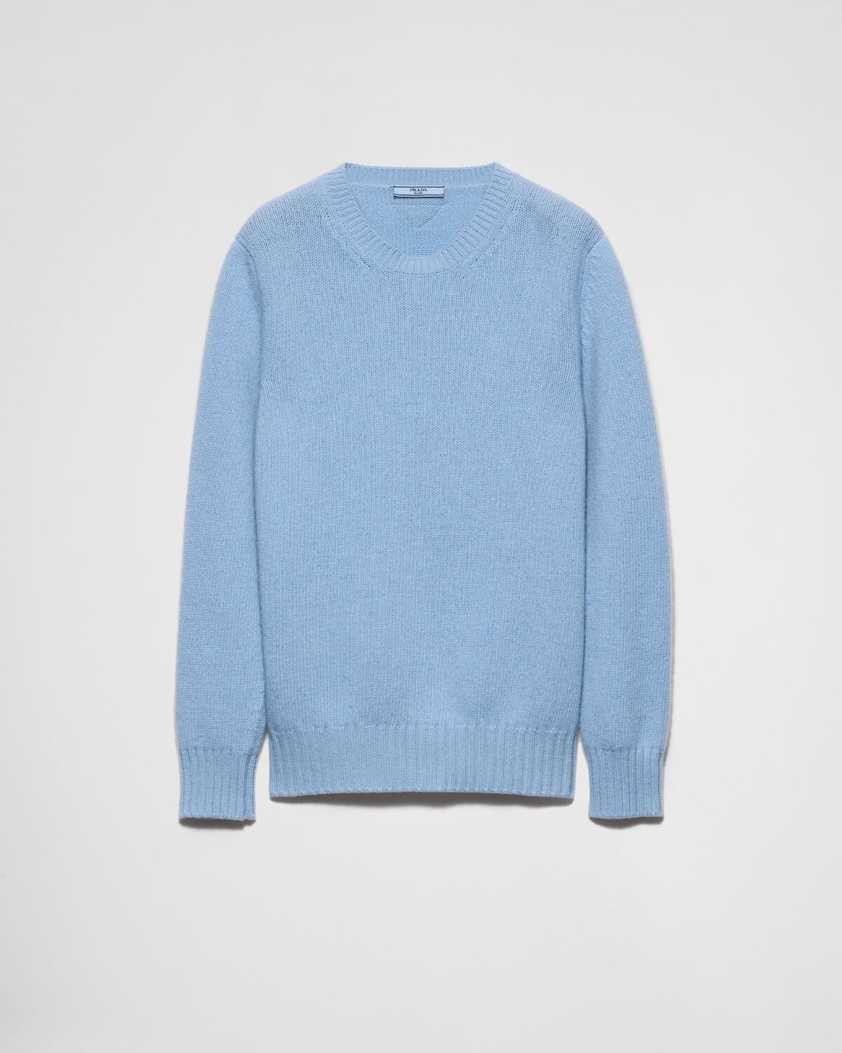 Шерстяной джемпер с круглым вырезом из кашемира Prada, голубой
Шерстяной джемпер с круглым вырезом из кашемира Prada, голубой