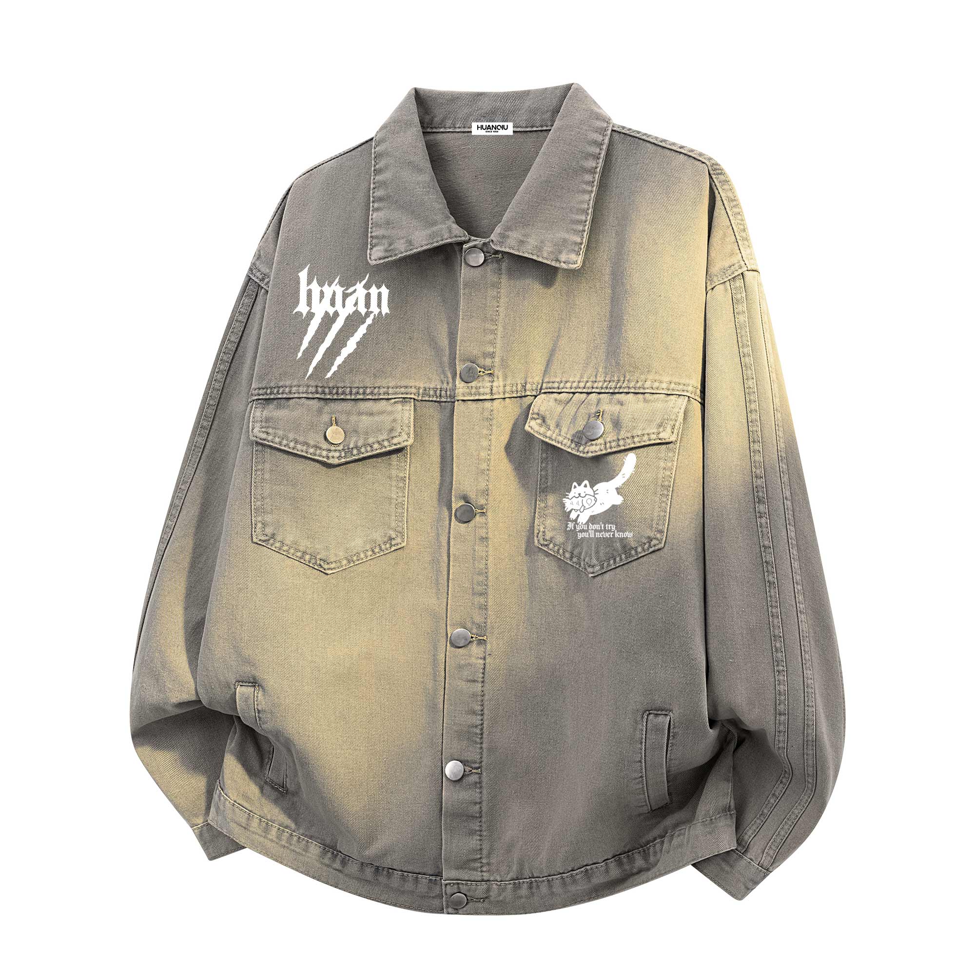 Джинсовая куртка Unisex Lapel Moderate Print HUANQIU, желтый mud
Джинсовая куртка Unisex Lapel Moderate Print HUANQIU, желтый mud