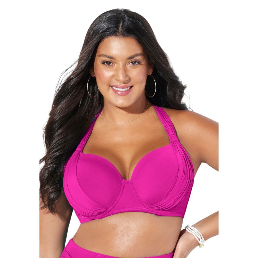 Женский бюстгальтер с драпировкой спереди и косточками, бикини-топ Swimsuits for All, Fruit punch
Женский бюстгальтер с драпировкой спереди и косточками, бикини-топ Swimsuits for All, Fruit punch