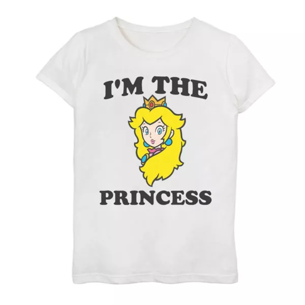 Футболка для девочек 7-16 лет с принтом "Принцесса Пич из Nintendo Super Mario" и надписью "Я принцесса" Licensed Character, белый
Футболка для девочек 7-16 лет с принтом "Принцесса Пич из Nintendo Super Mario" и надписью "Я принцесса" Licensed Character, белый