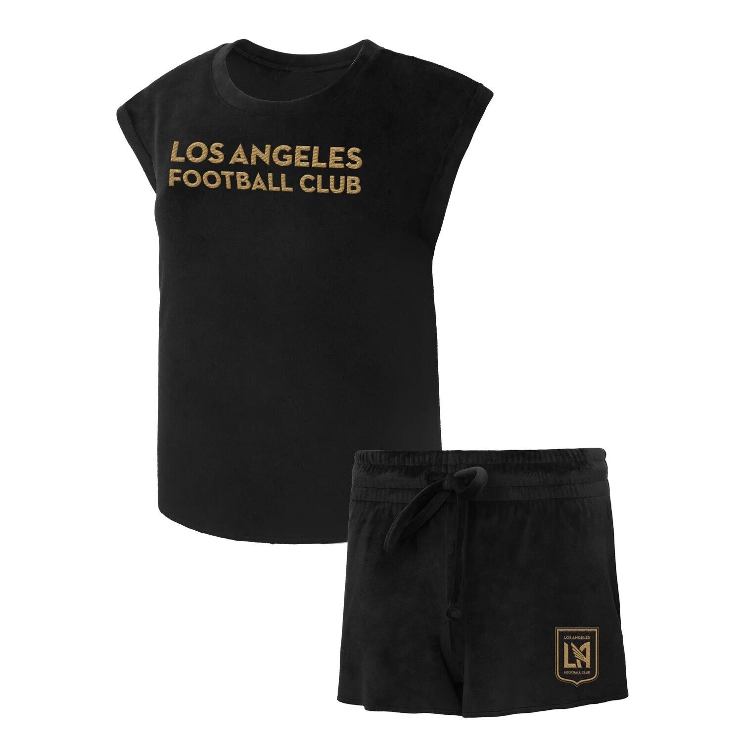 Женский комплект для сна с черной футболкой и шортами Concepts Sport LAFC Intermission
Женский комплект для сна с черной футболкой и шортами Concepts Sport LAFC Intermission