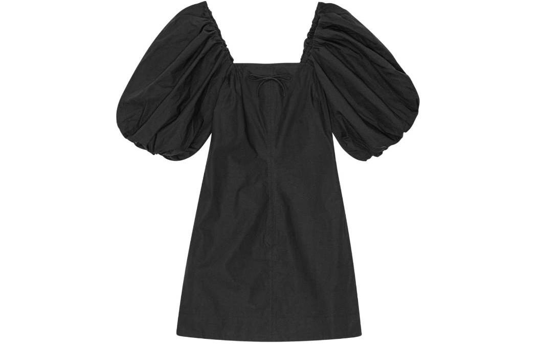 Платье-мини с рукавами-фонариками из поплина GANNI, черный
Платье-мини с рукавами-фонариками из поплина GANNI, черный
