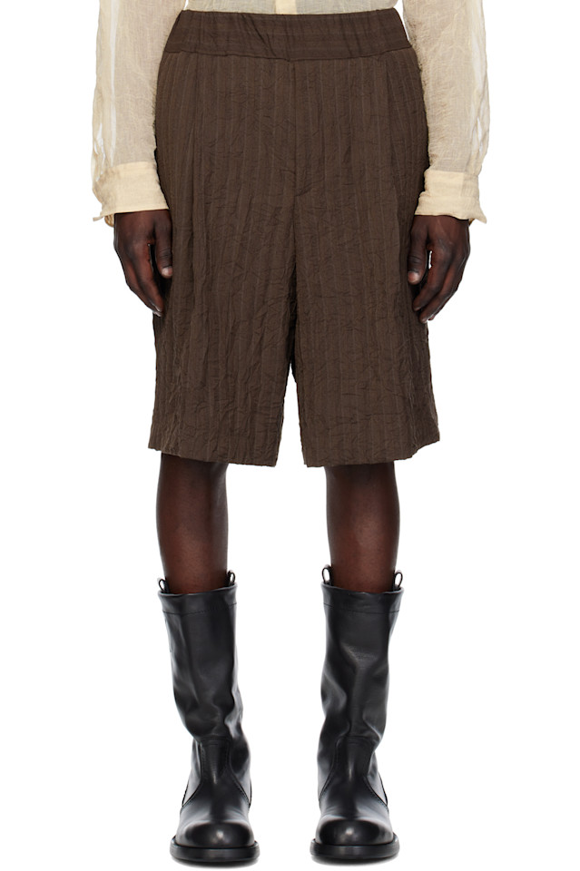 Бермуды плиссе Dries Van Noten, коричневый
Бермуды плиссе Dries Van Noten, коричневый