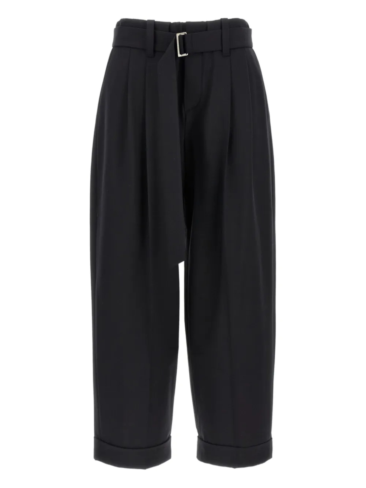 Брюки с высокой талией и поясом Brunello Cucinelli, черный
Брюки с высокой талией и поясом Brunello Cucinelli, черный